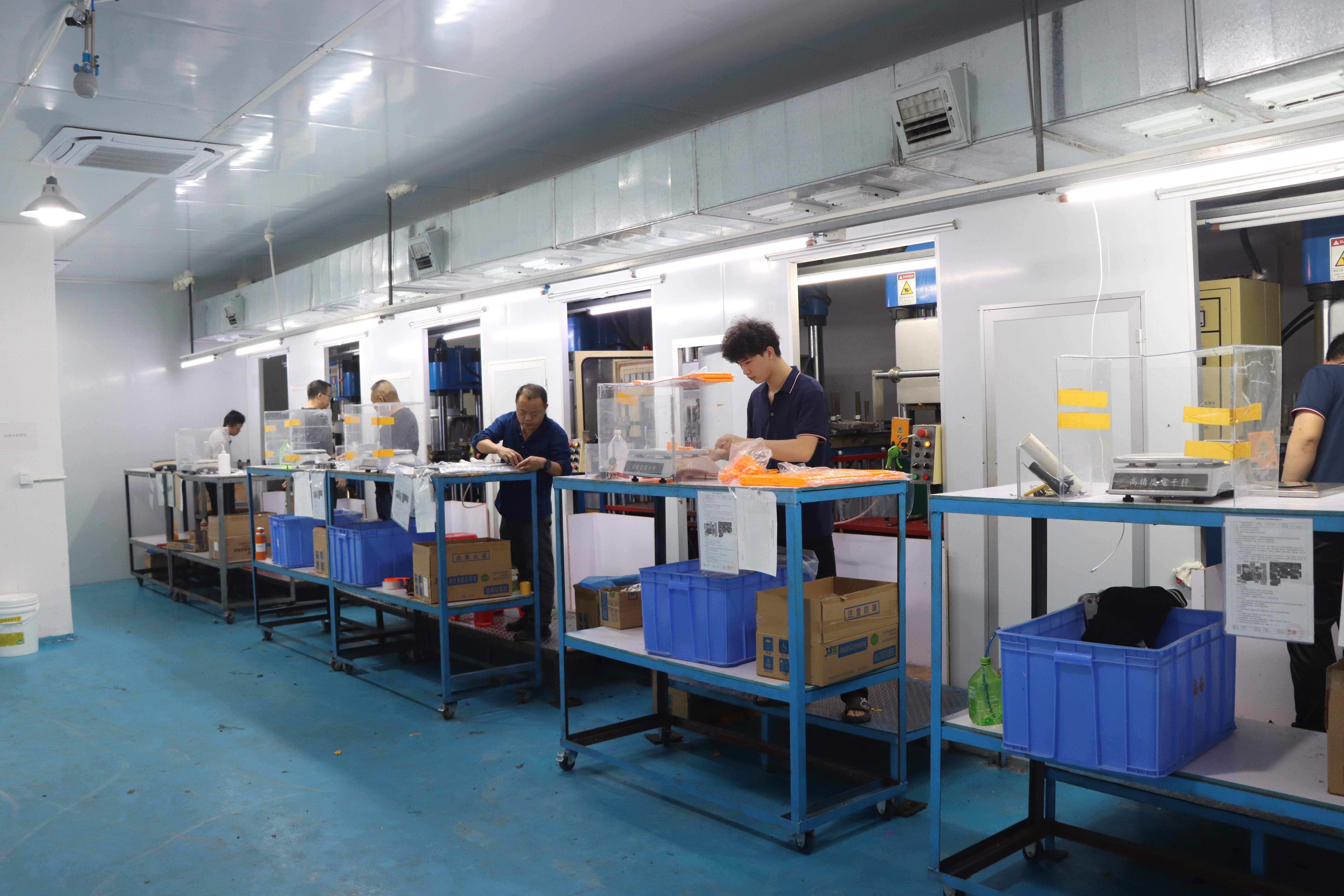 Processing workstations at the Paphos affiliated adult product manufacturing facility