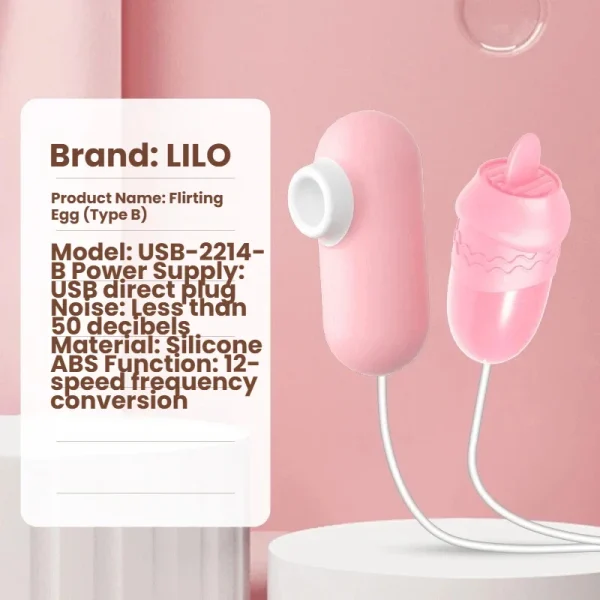 2214-B licking and suction egg vibrator wholesale product image